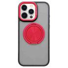 For iPhone 12 Pro Max Skin-feel Two-color Edge Strips 360 MagSafe Holder Phone Case(Red) - 1