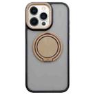 For iPhone 12 Pro Max Skin-feel Two-color Edge Strips 360 MagSafe Holder Phone Case(Desert Gold) - 1