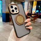 For iPhone 12 Pro Max Skin-feel Two-color Edge Strips 360 MagSafe Holder Phone Case(Desert Gold) - 2
