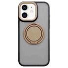 For iPhone 11 Skin-feel Two-color Edge Strips 360 MagSafe Holder Phone Case(Desert Gold) - 1