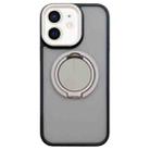 For iPhone 11 Skin-feel Two-color Edge Strips 360 MagSafe Holder Phone Case(Titanium Gray) - 1
