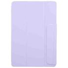 For Huawei MatePad Air 12 2024 Trifold Magnetic Split Acrylic Leather Tablet Case(Taro Purple) - 2