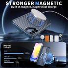 For Samsung Galaxy A25 5G Honeycomb Cooling MagSafe Holder Phone Case(Blue) - 2