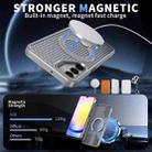 For Samsung Galaxy A25 5G Honeycomb Cooling MagSafe Holder Phone Case(Titanium Grey) - 2