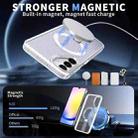 For Samsung Galaxy A25 5G Honeycomb Cooling MagSafe Holder Phone Case(Frosted Transparent) - 2