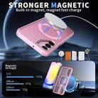 For Samsung Galaxy A25 5G Honeycomb Cooling MagSafe Holder Phone Case(Pink) - 2