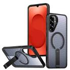 For Samsung Galaxy A26 5G Honeycomb Cooling MagSafe Holder Phone Case(Black) - 1