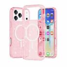 For iPhone 17 Pro Terminator Style Glitter Powder MagSafe Magnetic Phone Case(Pink) - 1