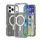 For iPhone 17 Pro Terminator Style Glitter Powder MagSafe Magnetic Phone Case(Black) - 1