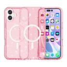 For iPhone 17 Terminator Style Glitter Powder MagSafe Magnetic Phone Case(Pink) - 1