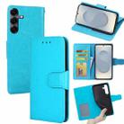 For Samsung Galaxy S25 5G Crystal Texture Leather Phone Case(Sky Blue) - 1