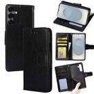 For Samsung Galaxy S25 5G Crystal Texture Leather Phone Case(Black) - 1
