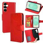 For Samsung Galaxy S25+ 5G Crystal Texture Leather Phone Case(Red) - 1