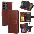 For Samsung Galaxy S25 Ultra 5G Crystal Texture Leather Phone Case(Brown) - 1