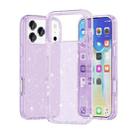 For iPhone 17 Pro Shockproof Terminator Glitter Powder Phone Case(Purple) - 1