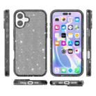 For iPhone 17 Shockproof Terminator Glitter Powder Phone Case(Black) - 2