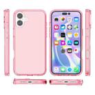 For iPhone 17 Shockproof Terminator Glitter Powder Phone Case(Transparent Pink) - 2
