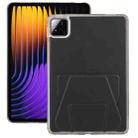 For Xiaomi Pad 7 / 7 Pro Folding Magnetic Holder Acrylic Leather Back Tablet Case(Black) - 1