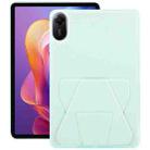 For Xiaomi Redmi Pad 2 Folding Magnetic Holder Acrylic Leather Back Tablet Case(Light Green) - 1