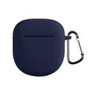For Bose QuietComfort Earbuds II Solid Color Silicone Earphone Protective Case with Hook(Blue) - 1