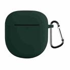 For Bose QuietComfort Earbuds II Solid Color Silicone Earphone Protective Case with Hook(Green) - 1