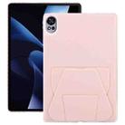 For Huawei MatePad Air 12 / 12 X 2024 Folding Magnetic Holder Acrylic Leather Back Tablet Case(Pink) - 1