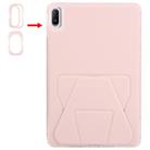 For Huawei MatePad 11 2021 / 2024 / 11 SE Folding Magnetic Holder Acrylic Leather Back Tablet Case(Pink) - 2
