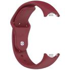 For Xiaomi Smart Band 10 / 9 / 8 Reverse Buckle Silicone Watch Band(Wine Red) - 3