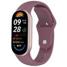 For Xiaomi Smart Band 10 / 9 / 8 Reverse Buckle Silicone Watch Band(Smoke Purple) - 1