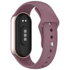 For Xiaomi Smart Band 10 / 9 / 8 Reverse Buckle Silicone Watch Band(Smoke Purple) - 2