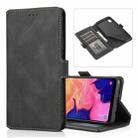 For Samsung Galaxy A10 Retro Magnetic Closing Clasp Horizontal Flip Leather Case with Holder & Card Slots & Photo Frame & Wallet(Black) - 1