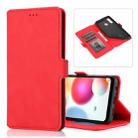 For Samsung Galaxy A21 Retro Magnetic Closing Clasp Horizontal Flip Leather Case with Holder & Card Slots & Photo Frame & Wallet(Red) - 1