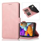 For Samsung Galaxy A21s Retro Magnetic Closing Clasp Horizontal Flip Leather Case with Holder & Card Slots & Photo Frame & Wallet(Rose Gold) - 1