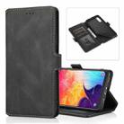 For Samsung Galaxy A50 Retro Magnetic Closing Clasp Horizontal Flip Leather Case with Holder & Card Slots & Photo Frame & Wallet(Black) - 1