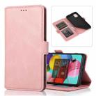 For Samsung Galaxy A51 Retro Magnetic Closing Clasp Horizontal Flip Leather Case with Holder & Card Slots & Photo Frame & Wallet(Rose Gold) - 1