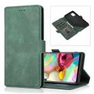 For Samsung Galaxy A71 5G Retro Magnetic Closing Clasp Horizontal Flip Leather Case with Holder & Card Slots & Photo Frame & Wallet(Dark Green) - 1