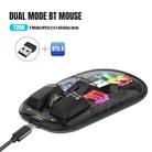 HXSJ T200 Dual Modes 2.4G BT5.0 Transparent RGB Wireless Mouse(Black) - 2