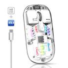 HXSJ T200 Dual Modes 2.4G BT5.0 Transparent RGB Wireless Mouse(White) - 1