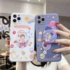 For iPhone 11 Cartoon Pattern Protective Case with Holder(Bike Girl) - 3