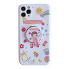 For iPhone 11 Cartoon Pattern Protective Case with Holder(Little Girl) - 1