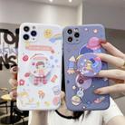 For iPhone 11 Pro Max Cartoon Pattern Protective Case with Holder(Bike Girl) - 3