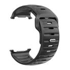 For Samsung Galaxy Watch Ultra 47mm Striped Two Color Silicone Watch Band(Black) - 2
