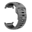 For Samsung Galaxy Watch Ultra 47mm Striped Two Color Silicone Watch Band(Grey Black) - 2