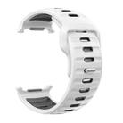 For Samsung Galaxy Watch Ultra 47mm Striped Two Color Silicone Watch Band(White Black) - 2