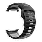 For Samsung Galaxy Watch Ultra 47mm Striped Two Color Silicone Watch Band(Black Grey) - 2