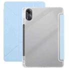 For Redmi Pad SE 11 2025 / Pad 2 Clear Acrylic Deformation Leather Tablet Case(Ice Blue) - 1