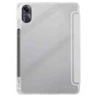 For Redmi Pad SE 11 2025 / Pad 2 Clear Acrylic Deformation Leather Tablet Case(Grey) - 3