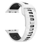 For Apple Watch 46mm / 49mm / 45mm / 44mm Checkered Reverse Buckle Silicone Watch Band(White Black) - 2