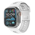 For Apple Watch 46mm / 49mm / 45mm / 44mm Checkered Reverse Buckle Silicone Watch Band(White) - 1