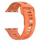 For Apple Watch 46mm / 49mm / 45mm / 44mm Checkered Reverse Buckle Silicone Watch Band(Orange) - 2